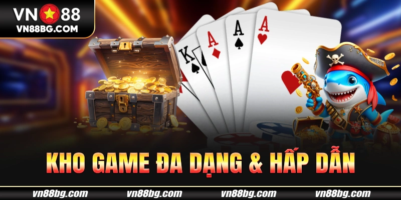 Kho game VN88 cực kỳ đa dạng và hấp dẫn